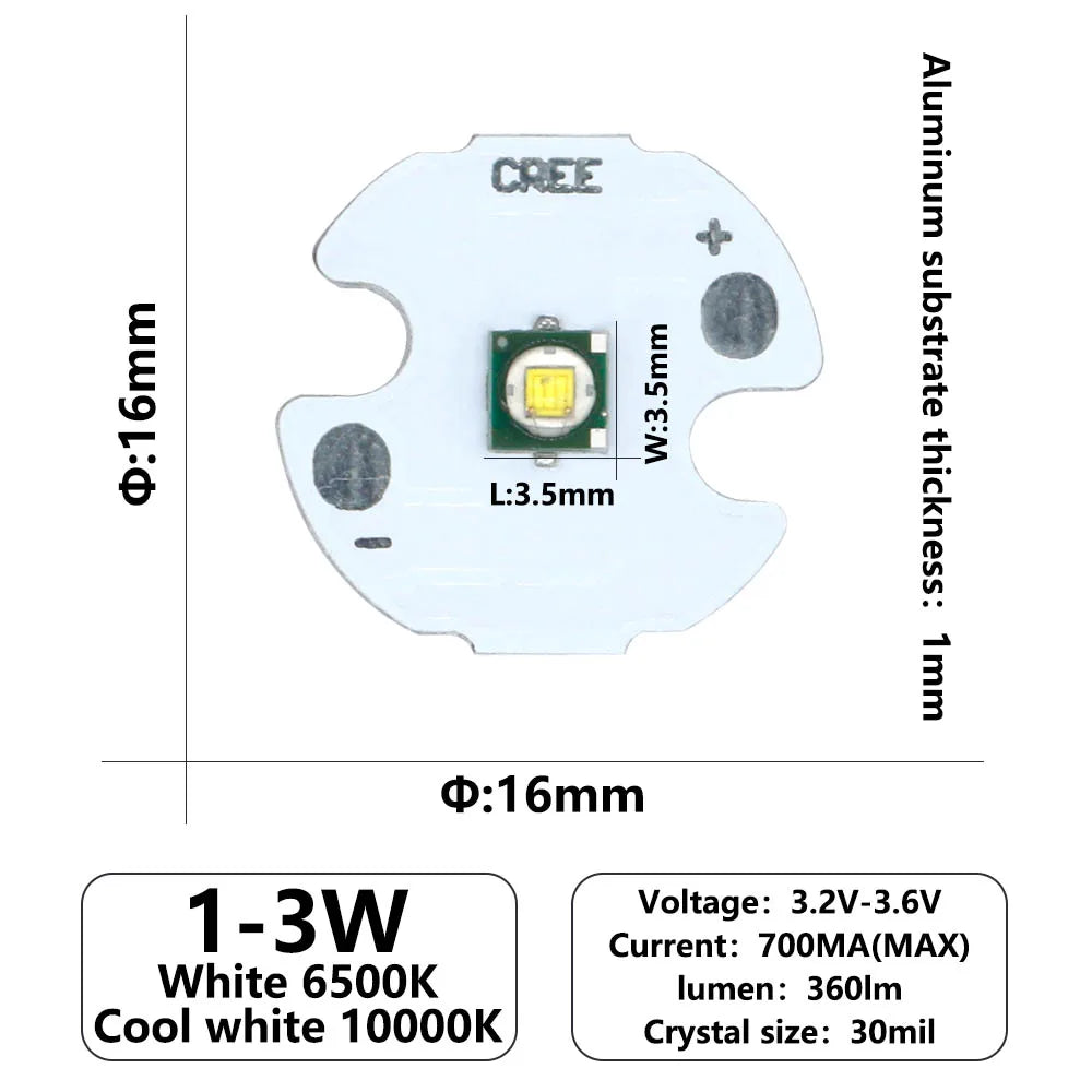diodes led blanc 6500k 10w haute puissance 20mm moderne lampes poche 700ma 1500ma 2500ma
