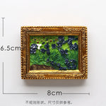 cadre photo or peinture van gogh art miniature aimants réfrigérateur nature morte starry sky