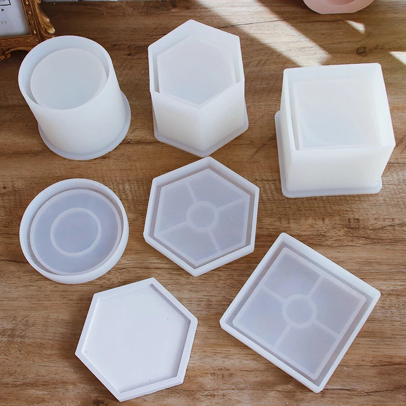 moule silicone pot plante carré rond reutilisable moderne gris mat opacité