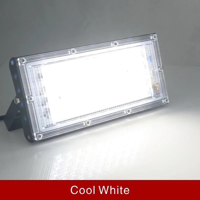 projecteur led extérieur ip65 noir blanc rouge vert bleu moderne 50w 220v rgb