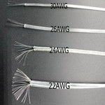 câble électrique argenté 5m cuivre pvc ul certifié 300v 22awg 24awg 26awg 30awg