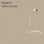 suspension lumineuse moderne oiseaux blancs clips facile led chambre salon