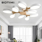plafonnier moderne blanc bois éclairage led surface montée flux lumineux 249 2000 mètres carrés