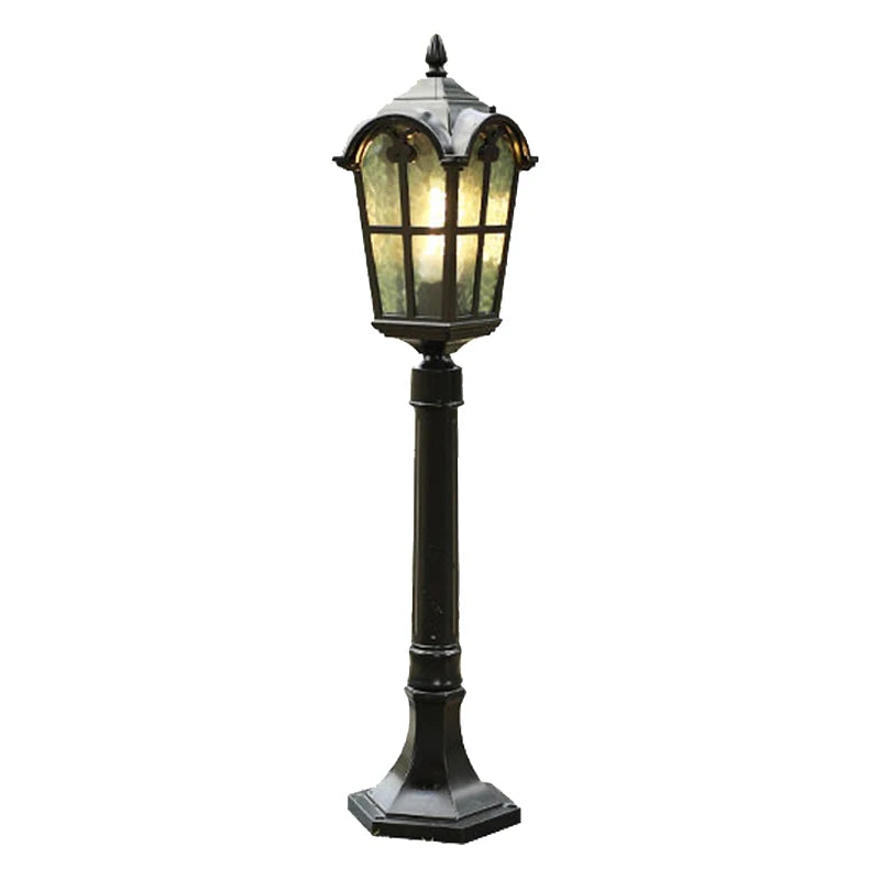 lampe sol extérieure led noire transparente motifs géométriques classique ip65 e27 110240v aluminium 2ans