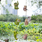 décoration suspendue tortues grenouilles résine vert marron exprès faciales jardin enfantinextérieurintérieur