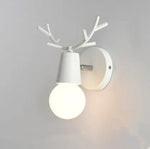 applique murale moderne led antlers stylisés bois métal couleurs multiples minimaliste