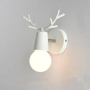 applique murale moderne led antlers stylisés bois métal couleurs multiples minimaliste