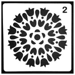 Pochoirs décoration étoile motif radial gris rose moderne 13cm opaques stencils plastique