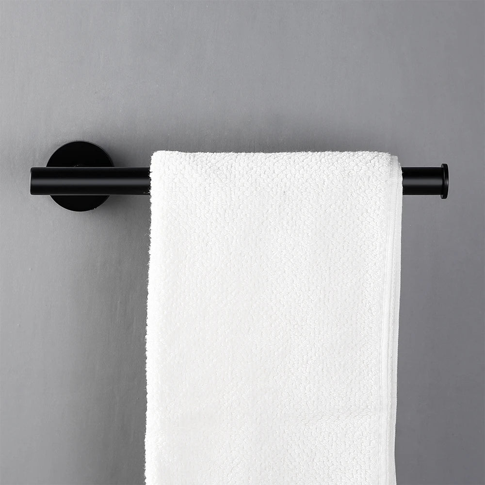 porte serviettes mural noir mat acier inoxydable moderne salle bain cuisine chambre