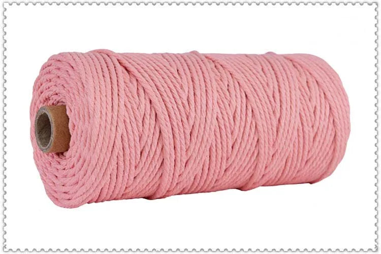corde macramé coton torsadé mm décoration artisanale rustique fait main textile maison