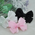 rubans forme noeuds noir blanc rose clair classiques plissés polyester gros grain