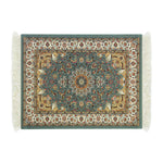 tapis floral orné anti dérapant rouge blanc vert bleu noir tissu caoutchouc