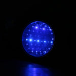 décoration lumineuse effet optique led bleu rouge violet moderne