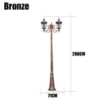lampe rue industrielle led bronze élégante vintage ip65 éclairage public fer aluminium hand brushed