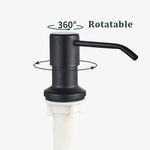 distributeur savon liquide noir mat acier inoxydable main moderne kitchen sink 250ml abs