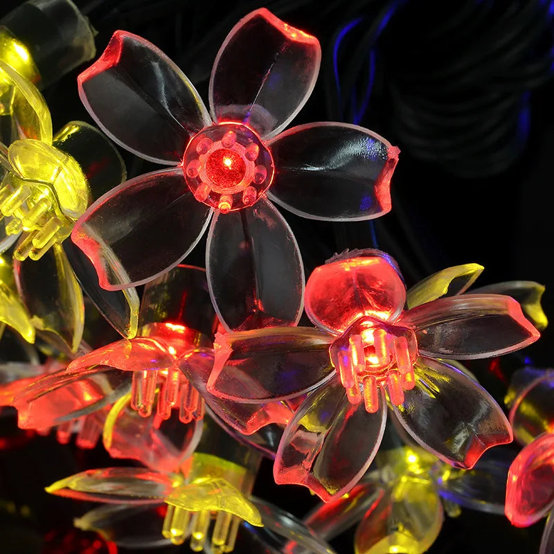 décorations noël fleurs transparentes petals modernes 100 pièces silicone souple LED vacances chambre