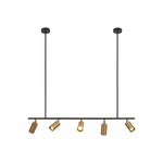 suspension lumineuse moderne noir doré tête brillante métal poli minimaliste