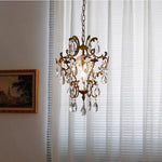 lustre or baroque cristal transparent classique ampoule e27 autonome chambre salle manger