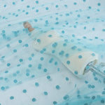 tulle floqué transparent noir blanc rouge gris rose décoration mode couture tissu polyester