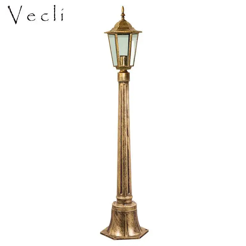 lampe rue or noir classique ip55 led 85265v éclairage public aluminium brillant vintageextérieur