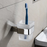 ensemble accessoires salle bain chrome moderne étagère murale porte serviettes porte savon porte rouleau