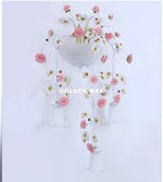 applique murale led florale blanc rose beige romantique classique fixée mur