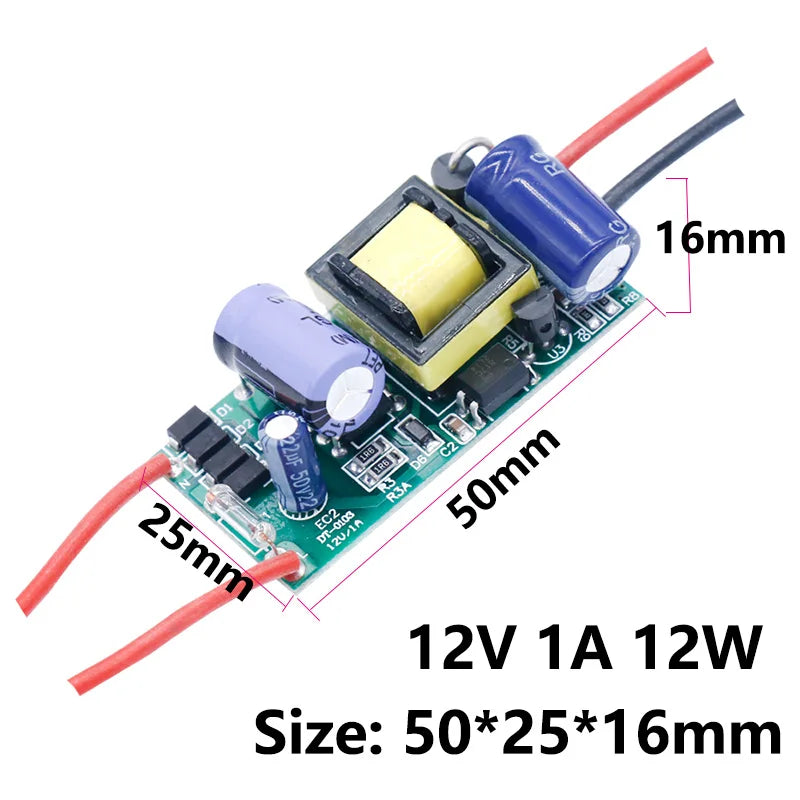 transformateur led 12v 24v alimentation 1a 2a 3a 6w 12w 24w 36w circuits imprimés