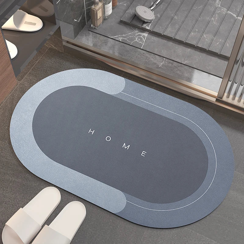 tapis sol moderne gris texture douce adhésif salle bain cuisine maison minimaliste