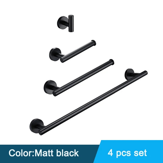porte serviettes mural moderne acier inoxydable noir mat auto adhésive brossé fixe salle bains