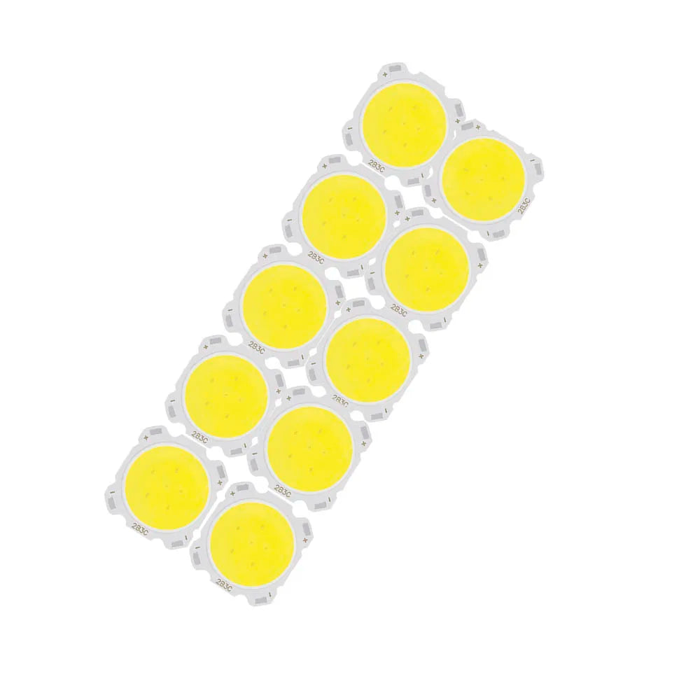 lumineuses led cob 10w 5w 3w 7w 24mm 3000k 4000k 6500k 10pcs modernes blanches