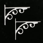 support mural étagère blanc noir floral classique vintage élégant aluminium