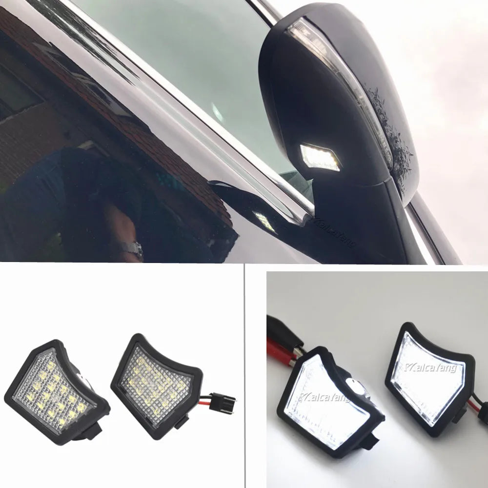 lampe led avant miroir volvo jaguar 2400 lumens 6000k noir moderne clips connecteur électrique
