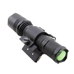 support montage lampe torche noire métal texturé vissage rail picatinny