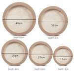 assiettes carton beige clair minimaliste 40cm 30cm 25cm 20cm 15cm