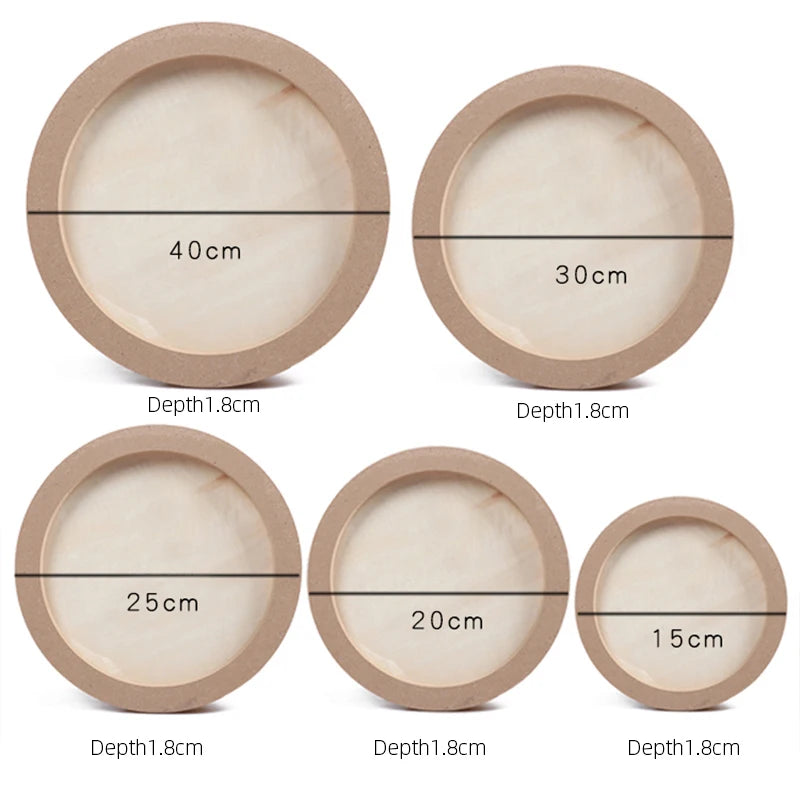 assiettes carton beige clair minimaliste 40cm 30cm 25cm 20cm 15cm