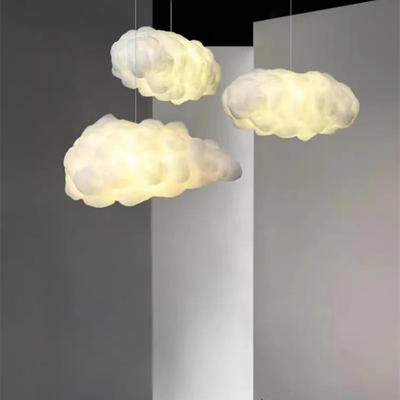 suspension luminaire led blanc nuage doux moderne salon chambre enfant salon décoratif