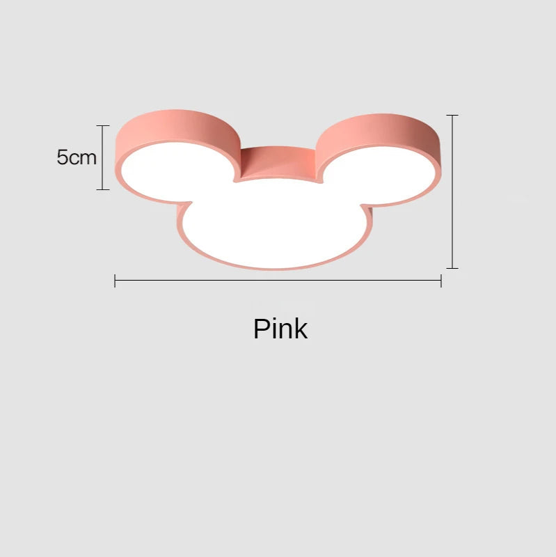 plafonnier led moderne tête mickey bleu vert rose blanc opacité designintérieur cuisine télécommande