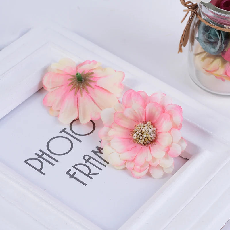 décoration intérieure fleurs artificielles lotus vintage rose vert clair mariage scrapbooking decor