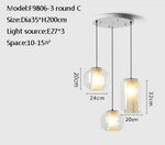 lampe suspendue moderne marbre blanche transparente salon chambre hallhôtel(touch screen)