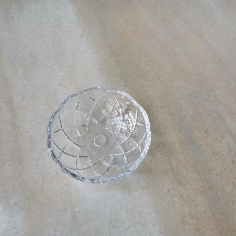 bol décoratif transparent moderne géométrique ligne croisée carré abat jour