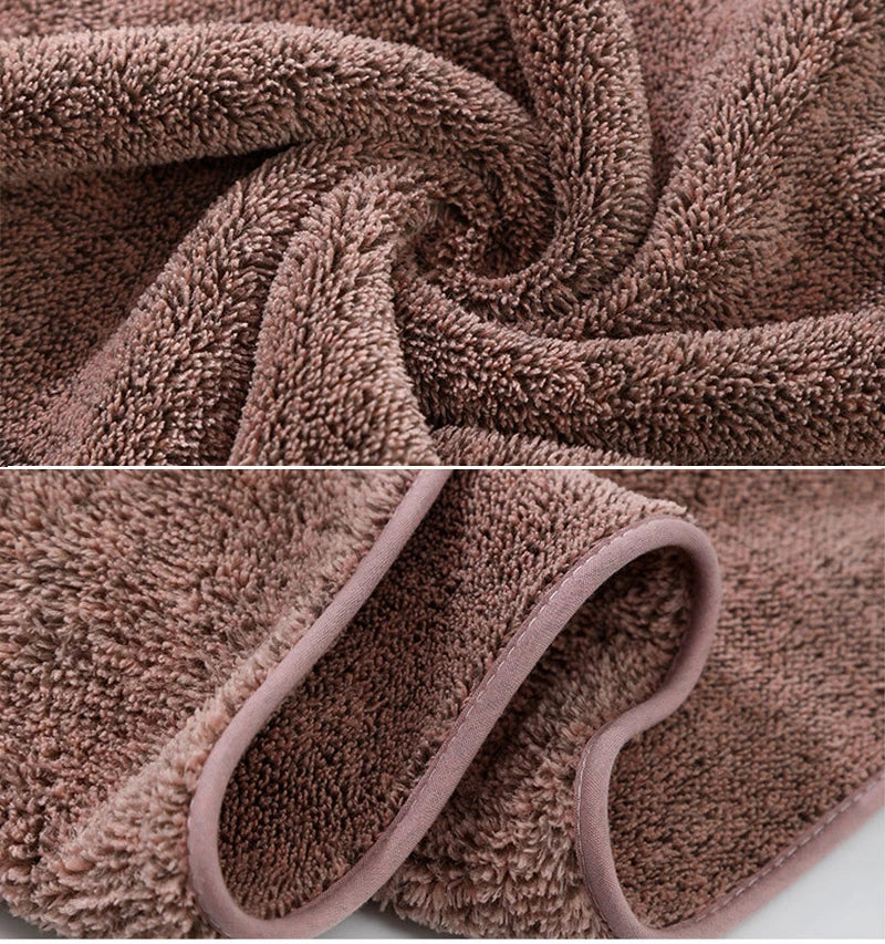 serviette bain microfibre absorbante marron clair moderne 75x150cm douce lavable machine simple opacité