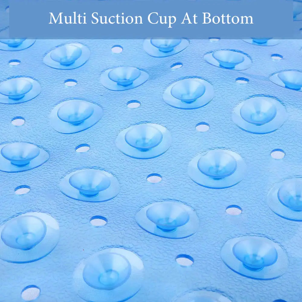 tapis bain pvc thème marin poissons coraux géométrique antidérapant moderne enfantin suction salle bain