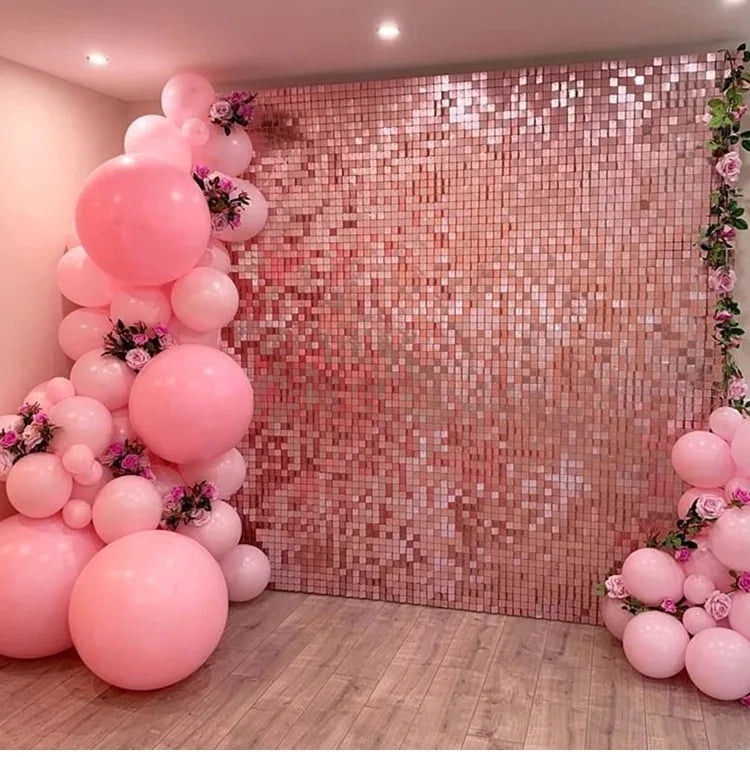 rideau paillettes rose doré argenté rouge moderne occasion fête anniversaire mariage transparent opacité