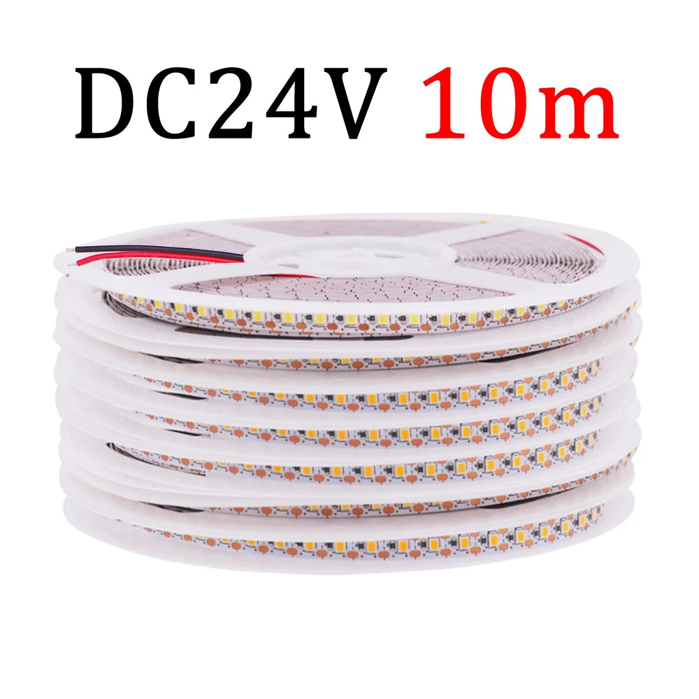 ruban led blanc 2700k 6500k 120leds adhésif moderne 24v 50000h non étanche 10m