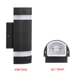applique murale led extérieure moderne ip65 aluminium texturé noir blanc 6w 12w