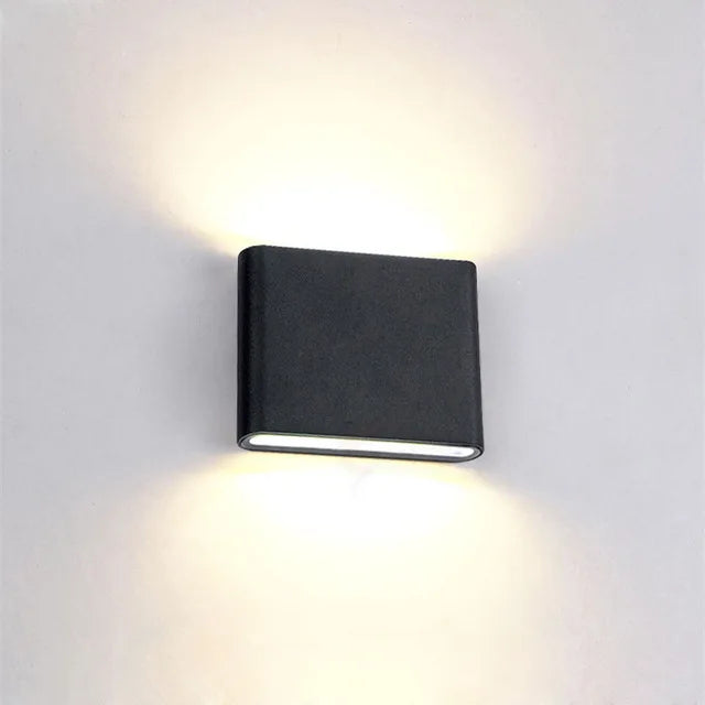 applique murale led 12w 6w waterproof contemporaine noir blanc fixations adhésives intérieure extérieure