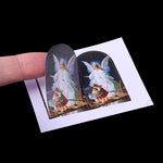 autocollants religieux saints anges bleu rouge blanc doré noir adhésifs décoration église craft stickers