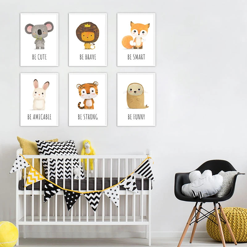 Détail impression aquarelle lapin sur toile - Ombre Interieur