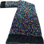 écharpe élégante dentelle velours rouge paillettes broderie trois dimensions mariage