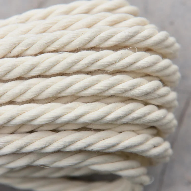 corde coton tissée torsades beige rustique haute ténacité imperméable écolo décoration maison mariage DIY